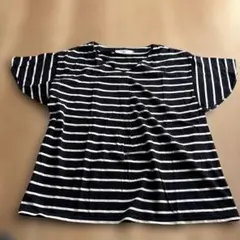 ストライプ 半袖Tシャツ M ネイビー/ホワイト