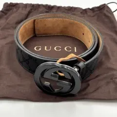 ✨極美品✨グッチ GGインプリメ インターロッキング ベルト ブラック