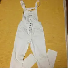 SPIRALGIRLスキニーオーバーオール/オフホワイト