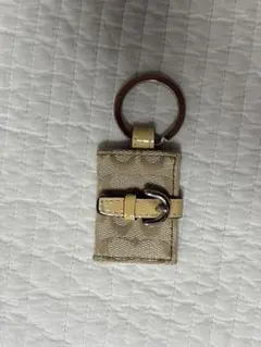 COACH　シグネチャー　手帳型　ミニ　フォトフレーム　キーホルダー