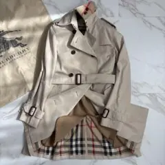 美品◆バーバリーロンドン ライナー ベルト付 トレンチコート ホワイトベージュ