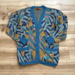 美品★MISSONI ミッソーニ 総柄 ニットカーディガン S
