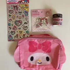 マイメロディ シール　トラベルポーチ　マスキングテープ