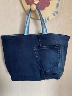 デニムリメイク　ミニトートバッグ