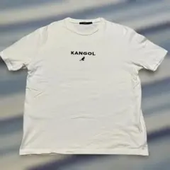 KANGOL ホワイト Tシャツ ロゴ刺繍