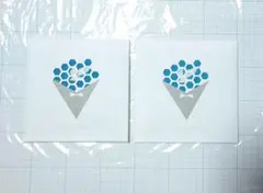 ✦未開封✦「今治　花いろは」ガーゼハンカチ　(青系？緑系？)　2点セット