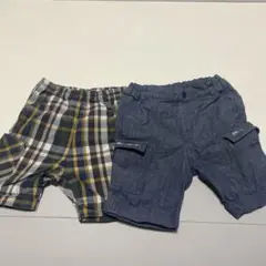familiar パンツ　セット　2 チェック柄　80 車　ボーイ