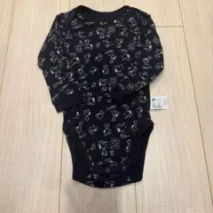 #0150 UNIQLO 90 スヌーピー柄 ネイビー ロンパース
