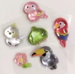 ボンボンドロップシール　インコ　鳥　トリ　おすそ分け