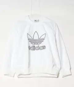 ウーブンナイロン アウトライントレフォイル クルーネックスウェット