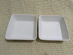 TEEMA♪四角皿2つ 白のサムネイル