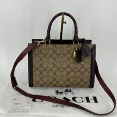 COACH コーチ チャーリー キャリーオール2WAYバッグ マルチカラー美品 