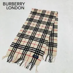 希少BURBERRY　LONDON　カシミヤ100% マフラー　ノバチェック柄