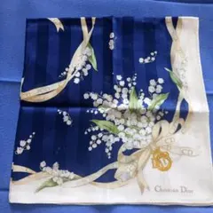 Christian Dior ハンカチ ネイビー
