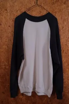 JEMORGAN ラグランスウェット M バイカラー 紺×白 ジェーモーガンのサムネイル
