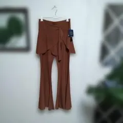 ♥️社交ダンス♥️フレアーパンツ♥️モカ茶色♥️スカートパンツ♥️