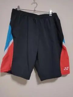 YONEX バドミントン ハーフパンツ Lサイズ ブラック/ブルー ヨネックス
