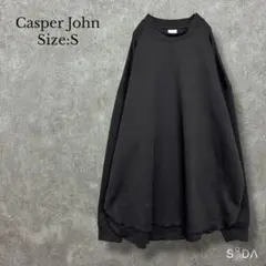 ⭐︎キャスパージョーン【メンズS】ラウンドルーズロンT トレーナー ブラック