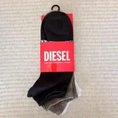 DIESEL ソックス 3足セット L 黒/グレー/白
