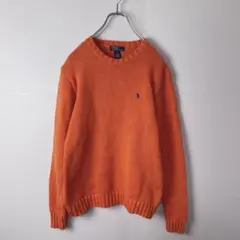 90s 香港製　ポロバイラルフローレン　ローゲージ　ニット　セーター　古着