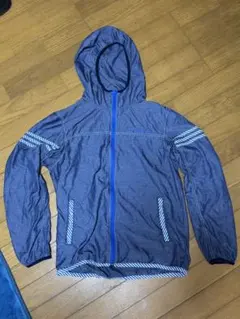 adidas ナイロンジャケット Sサイズ 青
