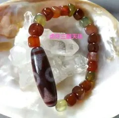 特殊な天珠さん❣虎牙三眼天珠さんのブレスレット
