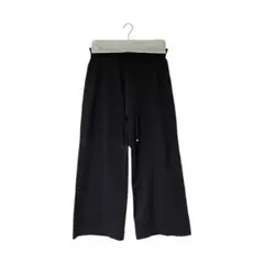 洗える コットンエステルニットワイドパンツ イージーパンツ.