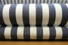 A371・綿100％・ストライプ柄・ネイビー/オフ白1.5m・ブロード