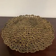 フルーツ皿　飾り皿　レトロ風　ブロンズ　ビンテージ