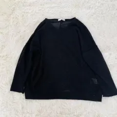 SHOO-LA-RUE ラメ入りメッシュ長袖セーター