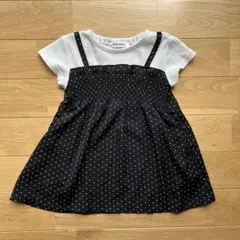 SLAP SLIP 半袖ドット柄ワンピース 80