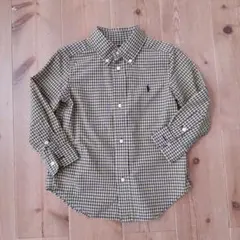 Ralph Lauren ボタンダウン長袖チェックシャツ　100