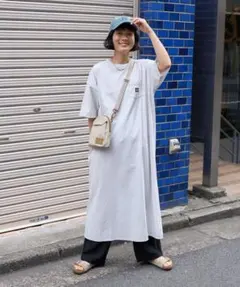 FREAK'S STORE【RED KAP】別注配色ステッチポケットワンピース②