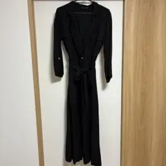 ZARA ザラ ロング ボタン シャツワンピース 黒 Mサイズ