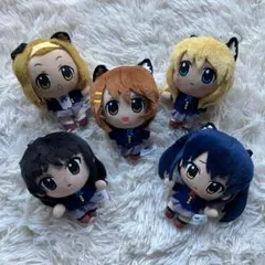 けいおん！ ぬいぐるみマスコット 5種セット プライズ品 当時物 レアのサムネイル