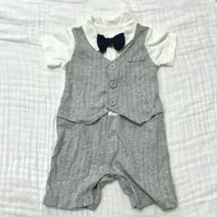 セレモニー　お祝い　スーツ　グレー　ベビー　乳児　お食い初め　お宮参り　結婚式