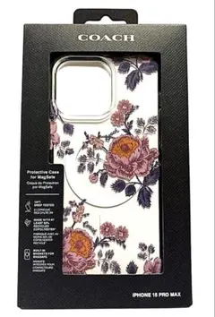 新品 COACH iPhone15ProMax MagSafe 花柄