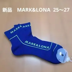 新品 MARK&LONA ゴルフ　ソックス 靴下 ブルー　25〜27