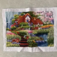 クロスステッチ 完成品 風景画