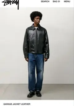 stussy 25ss GARAGE JACKET LEATHER Mサイズ - メルカリ