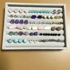 天然石ビーズまとめ売りシトリン・北投石・ローズクォーツ・チャロアイト・ピンクオパ