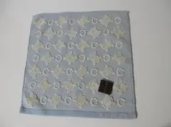 (O-37-9)未使用 CELINE セリーヌ タオルハンカチ 水色 コットン