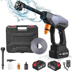 高圧洗浄機 掃除機 バッテリー2個 コードレス 洗車 掃除 玄関