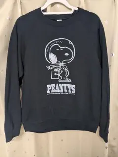 【美品】ユニクロ　スヌーピー　スウェット　トレーナー　黒　ブラック Mサイズ
