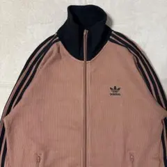 アディダスオリジナルス ワッフルトラックジャケット 茶×黒 M オレンジ系