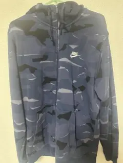 Nike ネイビー カモフラージュ パーカー XL