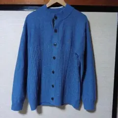 CROCODILE クロコダイル 青 ニットカーディガン サイズLL