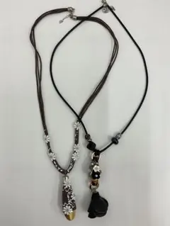 30.513【ネックレス　2本セット】花　ヴィンテージ　アンティーク