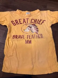 DENIM DUNGAREE イエロー Tシャツ S-MEDIUM ミッキー