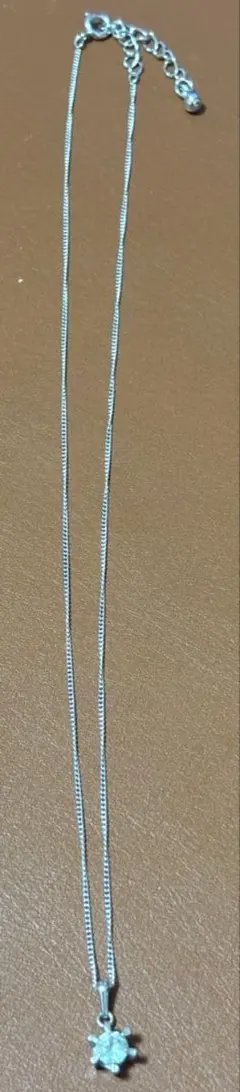 ネックレス シルバー ビジュー シンプル